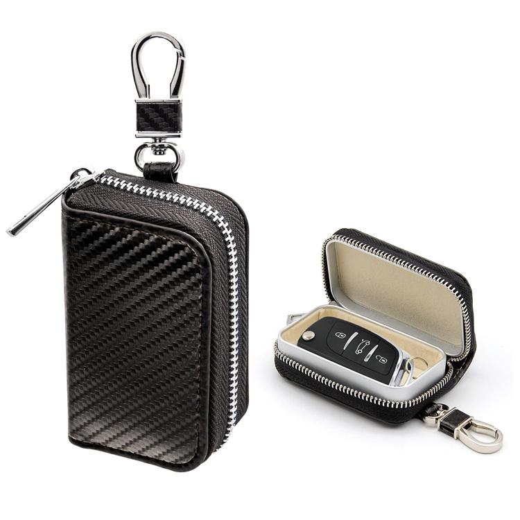 Car Key Signal Blocking Pouch Carbon Fiber Faraday Bag PU чёрный