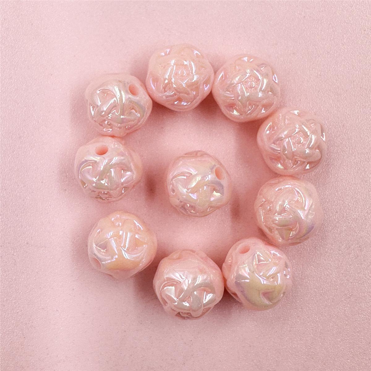 

Аксессуары ручной работы Изготовление ювелирных изделий своими руками пряжа клубок для брелока акриловое ожерелье 10 шт свободные бусины модные браслеты 11.1 мм About 11.1mm 10Pcs розовый