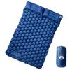 Double Self Inflating Sleeping Mat with Pillow Navy Blue