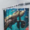 Schildkröte Duschvorhang Fisch Meeresleben Druck Duschvorhänge Wasserdicht Heimdekor Kunst Dekoration 3D-gedruckter DUSCHVORHANG TUNA B