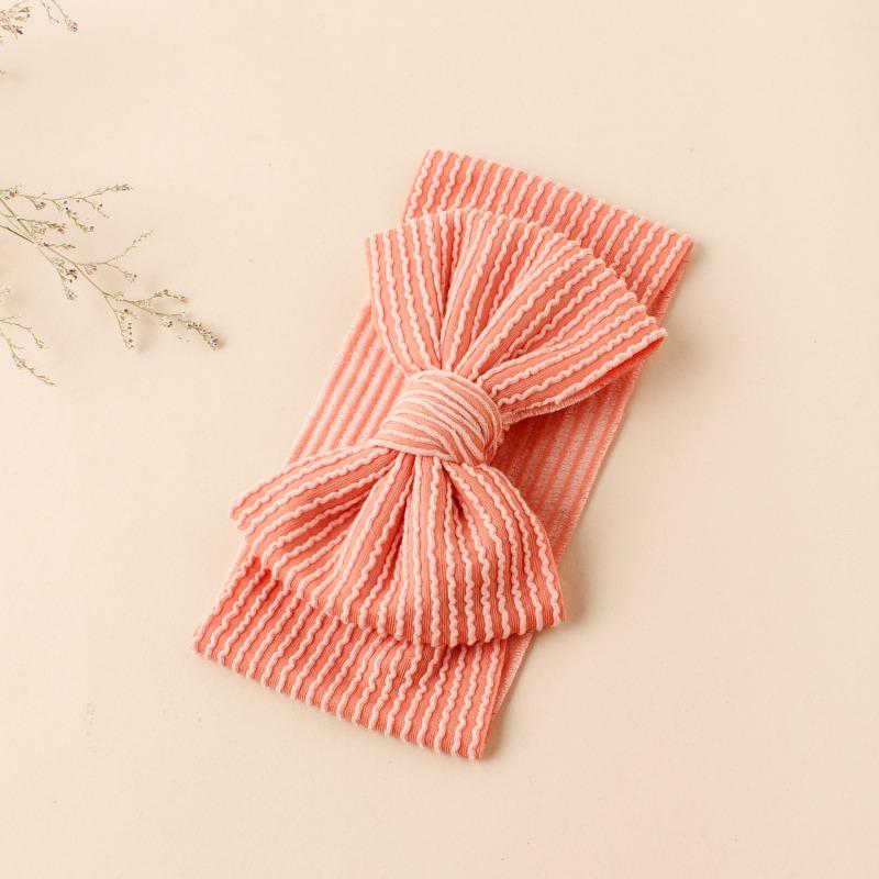 Solid Color Bowknot Baby Headband Sweet Headwear Kids Girls Boutique Elastic Protect Turban Headand Baby Hair Style Accessories