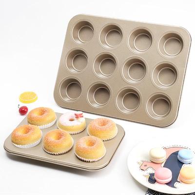Yapışmaz Muffin ve Şifon Kek Kalıbı - Yüksek Sıcaklığa Dayanıklı, Çıtır Muffinler/Cupcakeler İçin 6 ve 12 Gözlü.