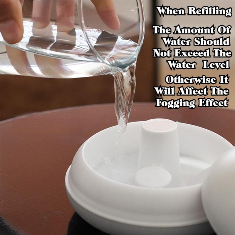 Romantic Flame Effect Aroma Diffuser Humidifier USB Quiet Household Decorative Night Light for Bedroom and Office