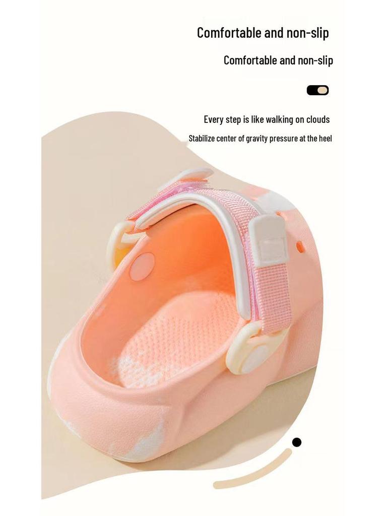 Kids' Cute Cartoon Closed-Toe Sandals – Soft Sole Outdoor Shoes for Boys and Girls, Sizes Small to Large