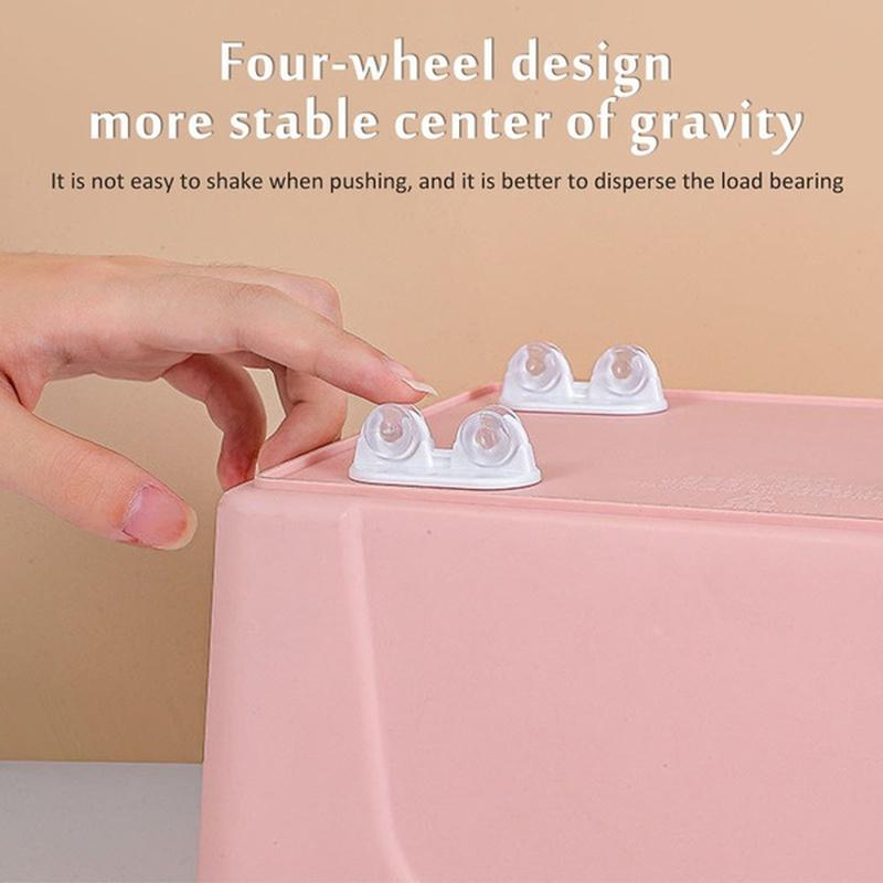 4Pcs Furniture Casters Wheels Soft Rubber Roller with Brake Mute Swivel Wheels for Moving Furniture Chair Trolley Baby Crib Bed