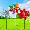 2Pcs Bird Repellent Windmill Practical 7 Leaves Diy Birds Deterrent Windmill Creative Outdoor Garden Lawn Yard Decoration