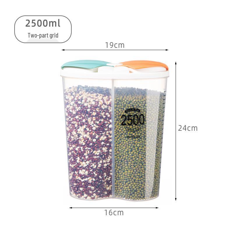 Transparent Sealed Kitchen Storage Box with Lid for Grains and Cereals