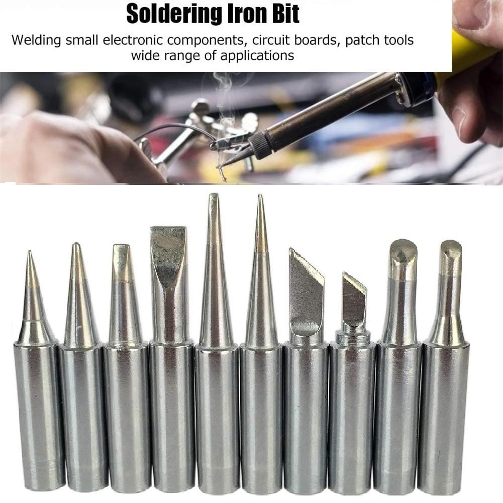 10pcs 900M Soldering Iron Tips Set Compatible with 936 937 907 and Various Other Models Except 3010 XTS for Electronics Repair
