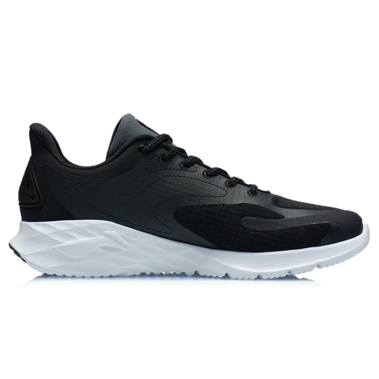 Li Ning Textile, TPU Low Top Casual Running Shoes Men's Black White ARSR045-1