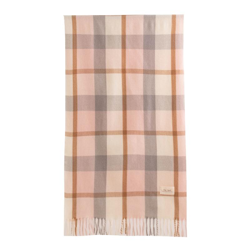 Cashmere feel plaid scarf women's versatile atmosphere scarf women's shawl