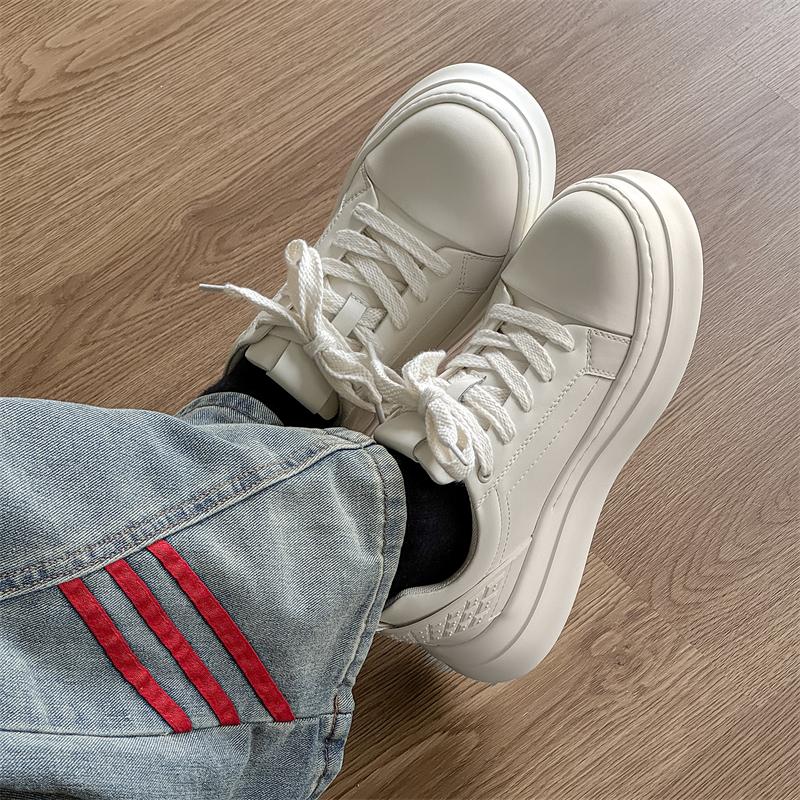 Men's Thick Soled Casual Board Shoes Fashionable Minimalist Designer Style Outdoor Leisure Party Daily Trendy Youth Shoes Hot