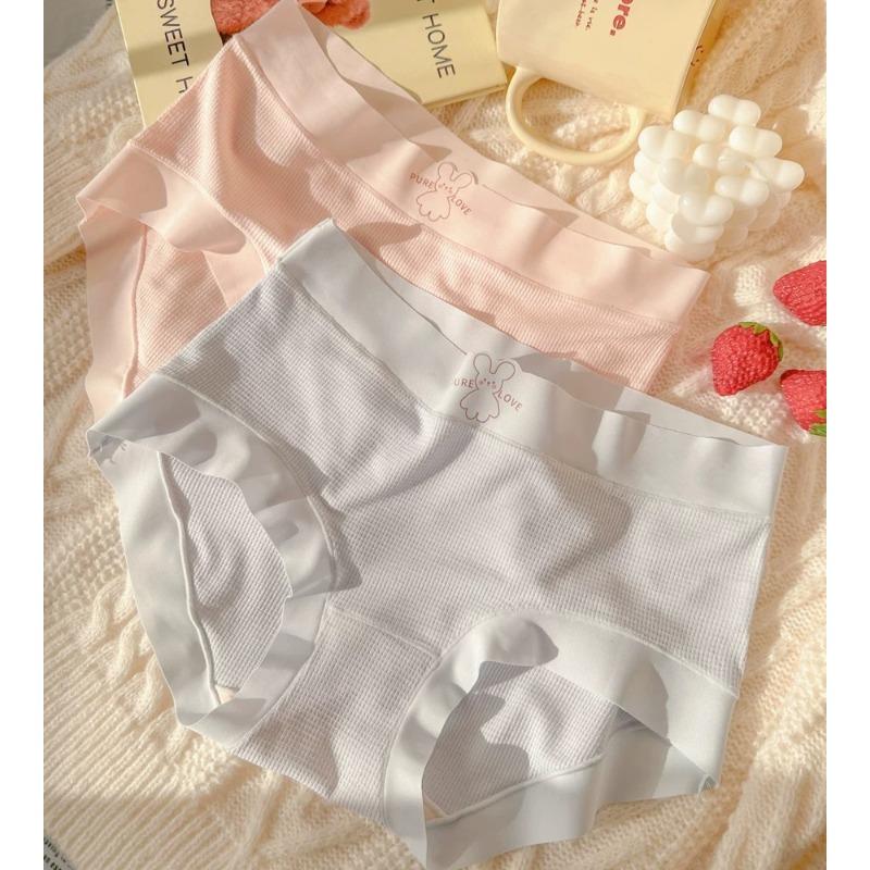 Antibacterial Seamless Plus Size Women Panties Cotton Gusset Sweet Breathable Soft Triangle Underwear