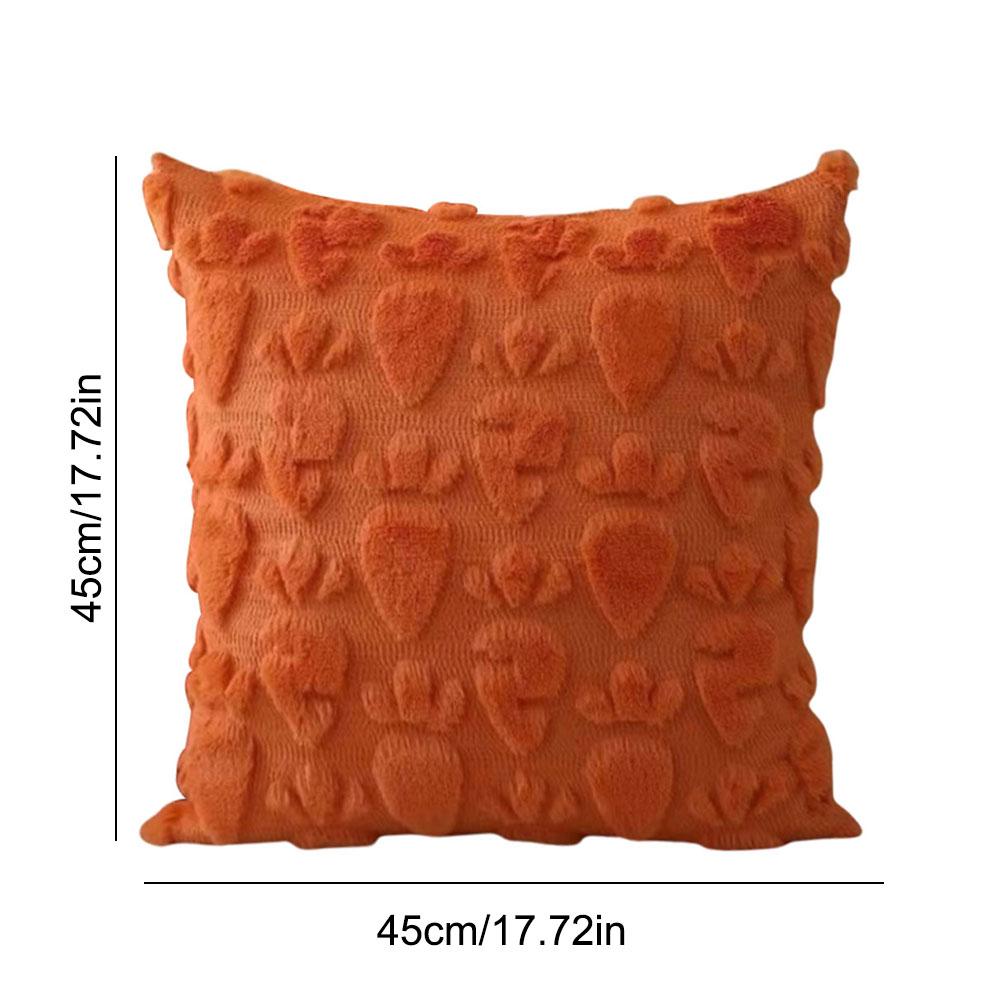 Easter Soft Cushion Case Faux Fur Pillow Case Decorative Throw Pillowcase for Easter Festivals Home Decor