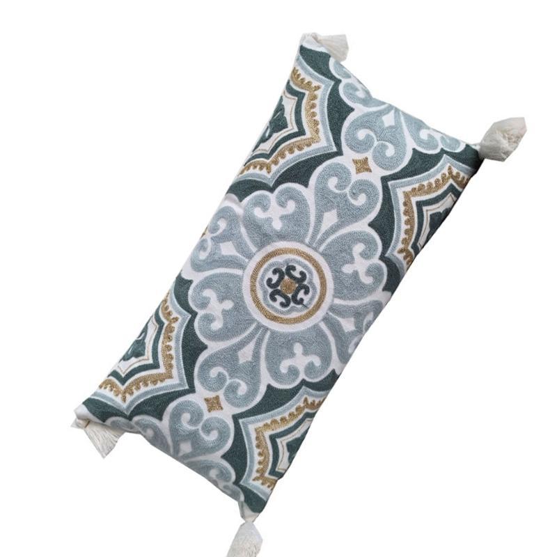 Throw Pillow Cover with Tassels Cushions Case Decorative Pillowcase for Sofa Car