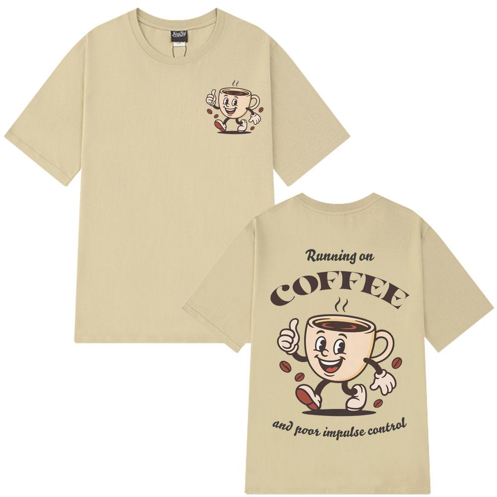 Funny Coffee Vintage Graphic Tees Summer Shortsleeved Loose Casual Tshirt Unisex Unisex Fashiona Highquality Tshirts Tops