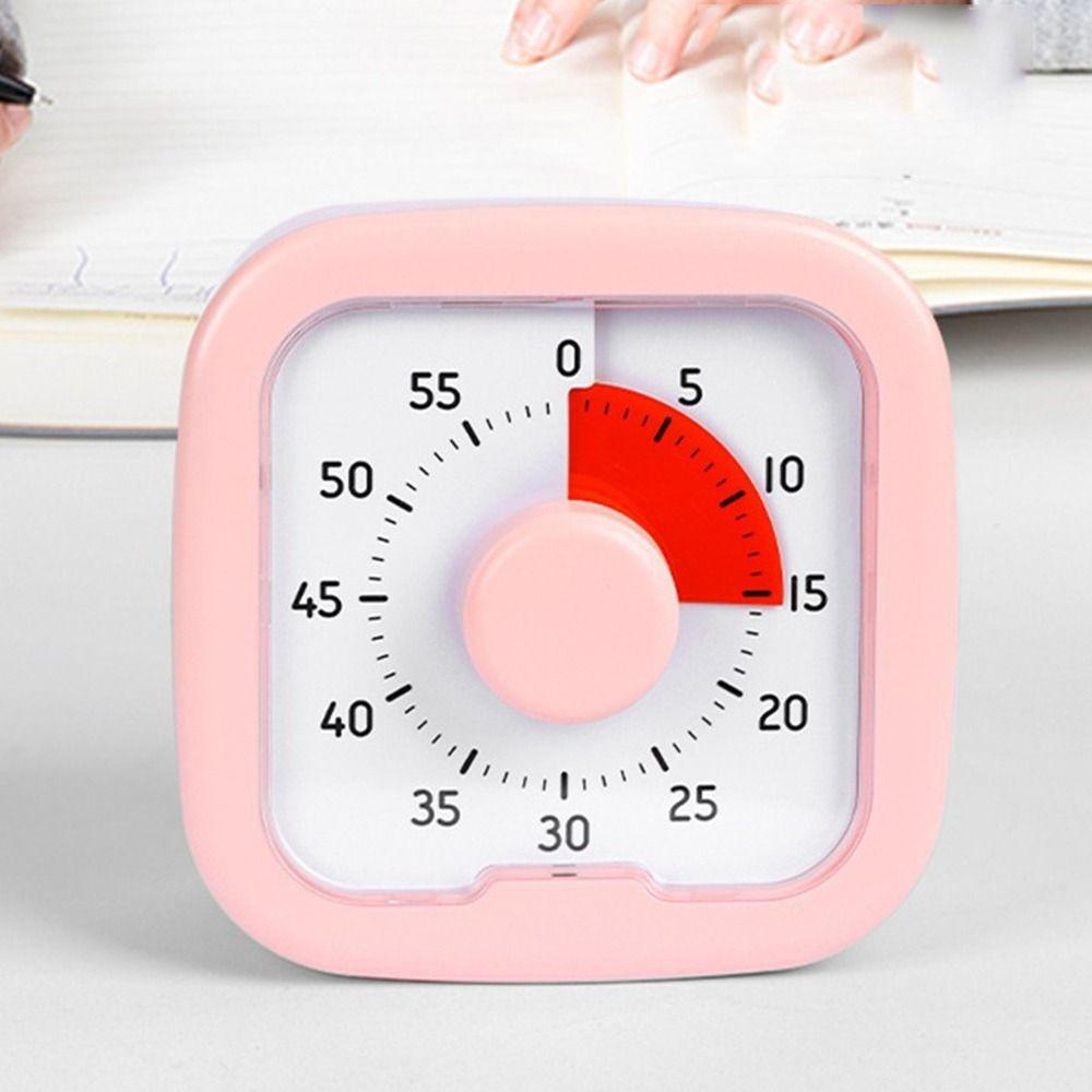 Silent Visual Timer 60-Minute Stopwatch Alarm Clock Countdown Timer Visualization with Stand Kitchen Cooking Timer Indoor