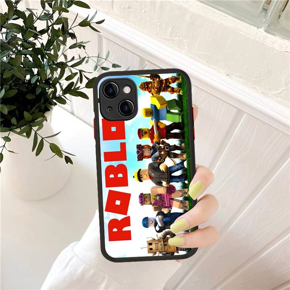 EZ27 R-Robloxs Phone Case For IPhone 16 15 14 13 12 11 Pro Max 7 8 6 6s Plus Matte Cover