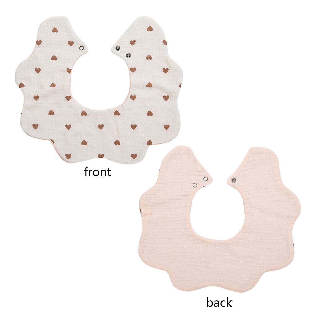 6 Layers Thickened Baby Muslin Cotton Bibs 306°AB Double Side Flower Round Neck Saliva Towel Print Feeding Burp Cloths Banadna