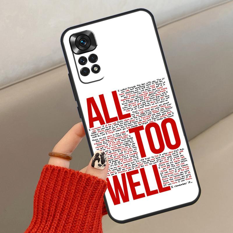 All Too Well Lyrics Case For Xiaomi Redmi Note 14 10 11 12 13 15 Pro Plus Cover For Redmi 15 14C 10C 12C 13C 15C