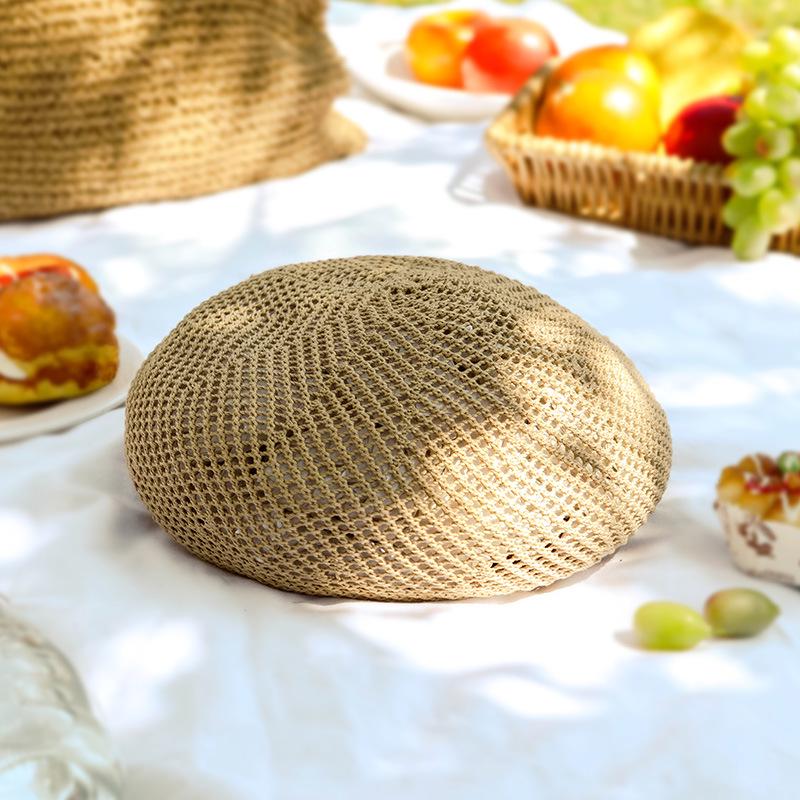 

Летний берет из соломы в стиле Цинь Лань – Дышащая, солнцезащитная шляпа, закрывающая лицо, для женщин, корейская версия One Size