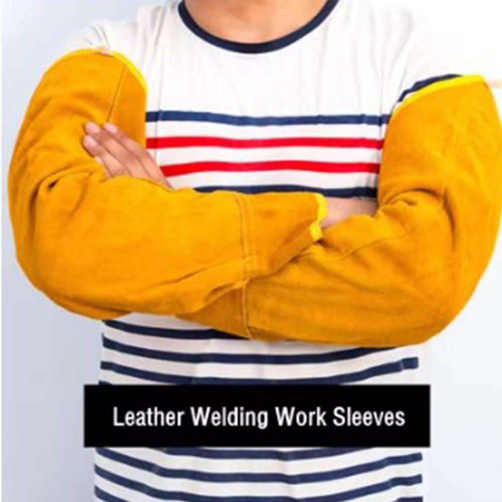 Non-stick Liner Welding  Arm Sleeve Arm Protection Cowhide Leather Arm Guards  Welding Work