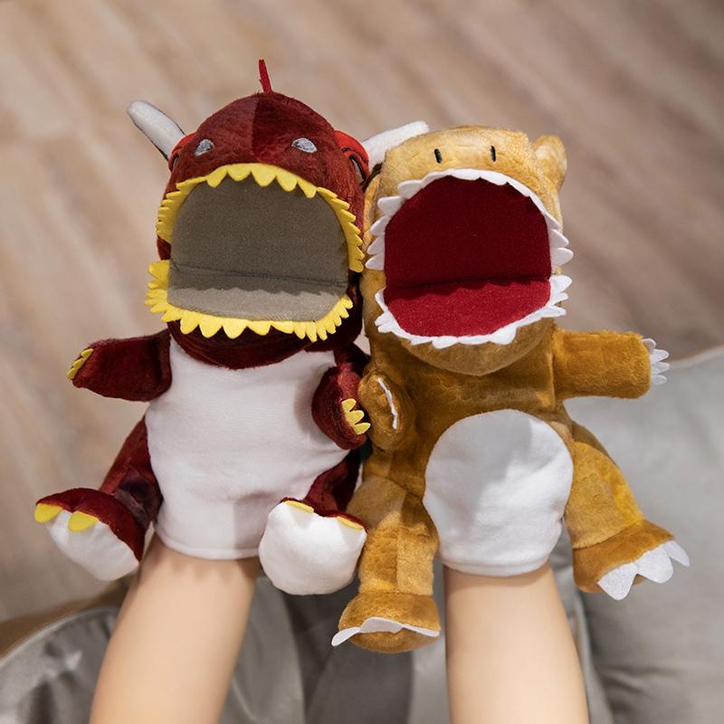Charizard VelociRaptor Hand Finger Puppets Cartoon Plush Toy Party Supply Family Gathering Favorite Toy Dinosaur Children Gifts