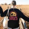 Women's Autumn/Winter Plus Velvet Letter-Print Round Neck Sweater