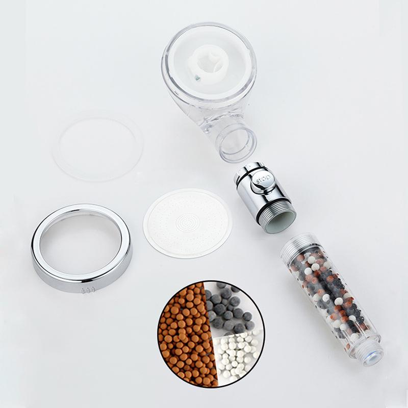 Bathroom Ionic Shower Head Set 3 Functions Filter Handheld Shower With Hose and Bracket
