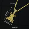 Cross-border hot-selling exaggerated cool pendant punk hip-hop men's necklace Cuban chain accessories