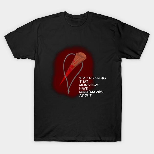 Men Black Print T-shirt Buffy The Vampire Slayer Nightmares No-Cut Transfer Paper Print Cotton Tshirt