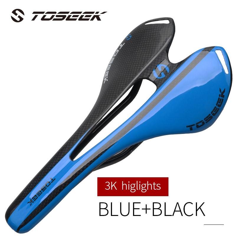TOSEEK Carbon Sattel 7x9mm Streben Rennrad Mountainbike Sitz Atmungsaktiv Ultraleicht Professionelle Rennrad Ausrüstung