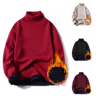 Nový jesenný a zimný pánsky teplý rolákový sveter, mládežnícky kórejský štýl, trendy jednofarebný voľný sveter s dvoma klopami, veľká veľkosť