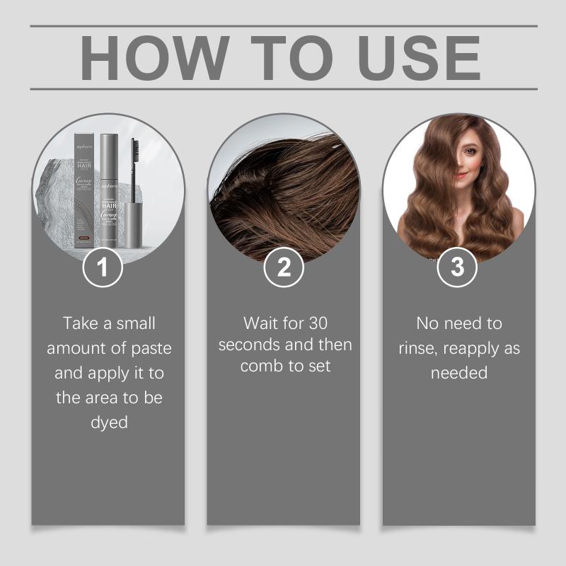 Long Lasting Brown Hair Styling Cream Natural Coverage Waterproof Sweatproof for Outdoor Activities