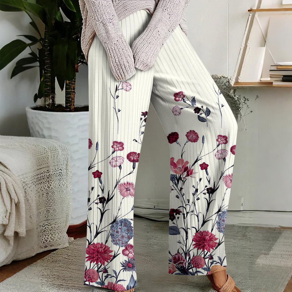 Pajama Pants , Sleepwear , Casual Drawstring Elastic Waist Pants , Comfortable Straight-leg Loose Pants