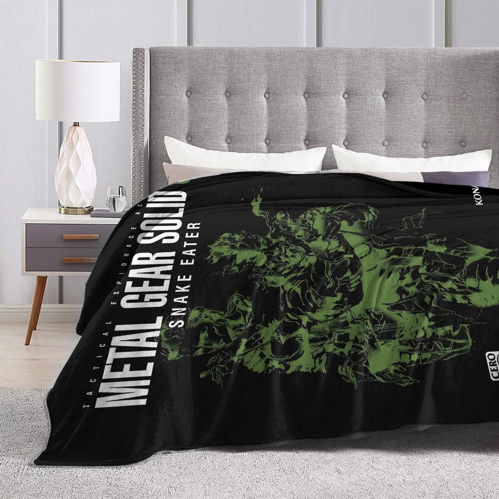 Metal Gear Solid Game  Blanket  Super Warm Print Plush Throw Blanket For Outdoor Travel Flannel Bedspread Bed Cover