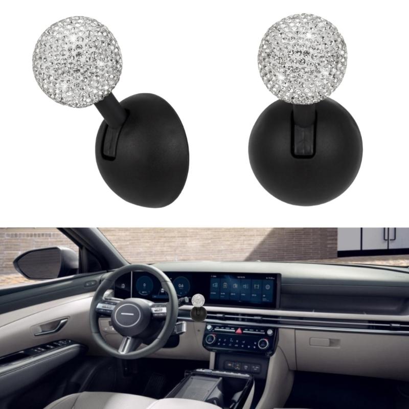 Diamonds Joystick Cover for Car Vehicle Rhinestones Push Start Button Decoration Easy Install Car Ignition Rockers