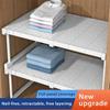 Stackable Wardrobe Layered Telescopic Racks Neat Kitchen Storage Divider Dorm Organizer Shelf Clothes Storage Partitions Rack