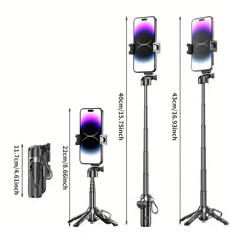 Juhtmevaba Selfie Sticki statiivialus koos kerge Bluetoothi ​​kaugjuhtimispuldi pikendatava statiiviga iPhone'i mobiiltelefonile Tiktok otseülekanne