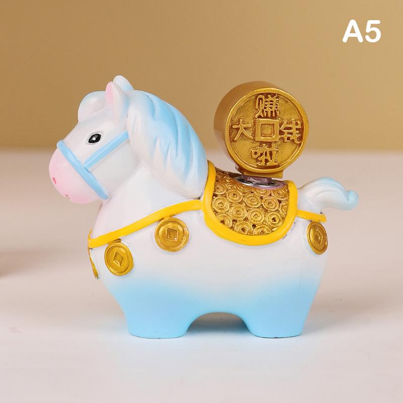 Ornamente Zodiac Cal Lucrate Manual Anul Calului Rășină Statuetă Cal Desen Animat Meșteșug DIY