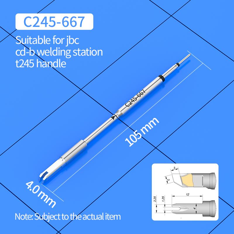 C245 Soldering Tip C245-793 405 965 651 654 667 751 754 731 763 Compatibility JBC T245 Soldering Iron Handle Weldering Tips