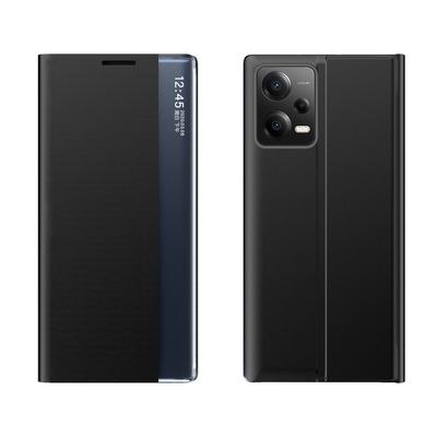 Case with a Flap and Stand for Xiaomi Redmi Note 12 5G Poco X5 5G New Sleep Case Black