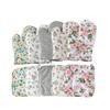 2Pcs Cotton Linen Microwave Oven Gloves Heat Resistant Anti-Scalding Oven Mitts and Pot Holders Heat Insulation Easy-To-Clean