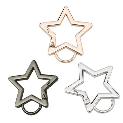 Roestvrij Stalen Veer Snaphaak Karabiner, Roestvrij Stalen Clip Ster Vorm voor DIY Sieraden Maken Sleutelhanger Tas