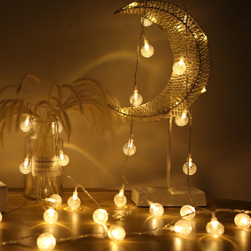 LED Bubble Ball String Lights - Transparent Crystal Round Balls for Christmas Tree and Festival Decor