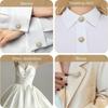 Flower Rhinestone Button Covers Detachable Zinc Zinc Alloy Clip Button Durable Decorative Buttons  Gift