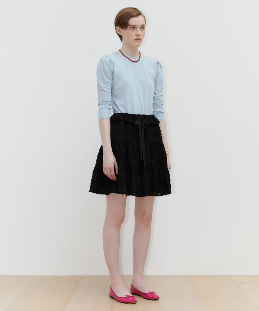 SINOON Puff Sleeve T-Shirt (Sky Blue)