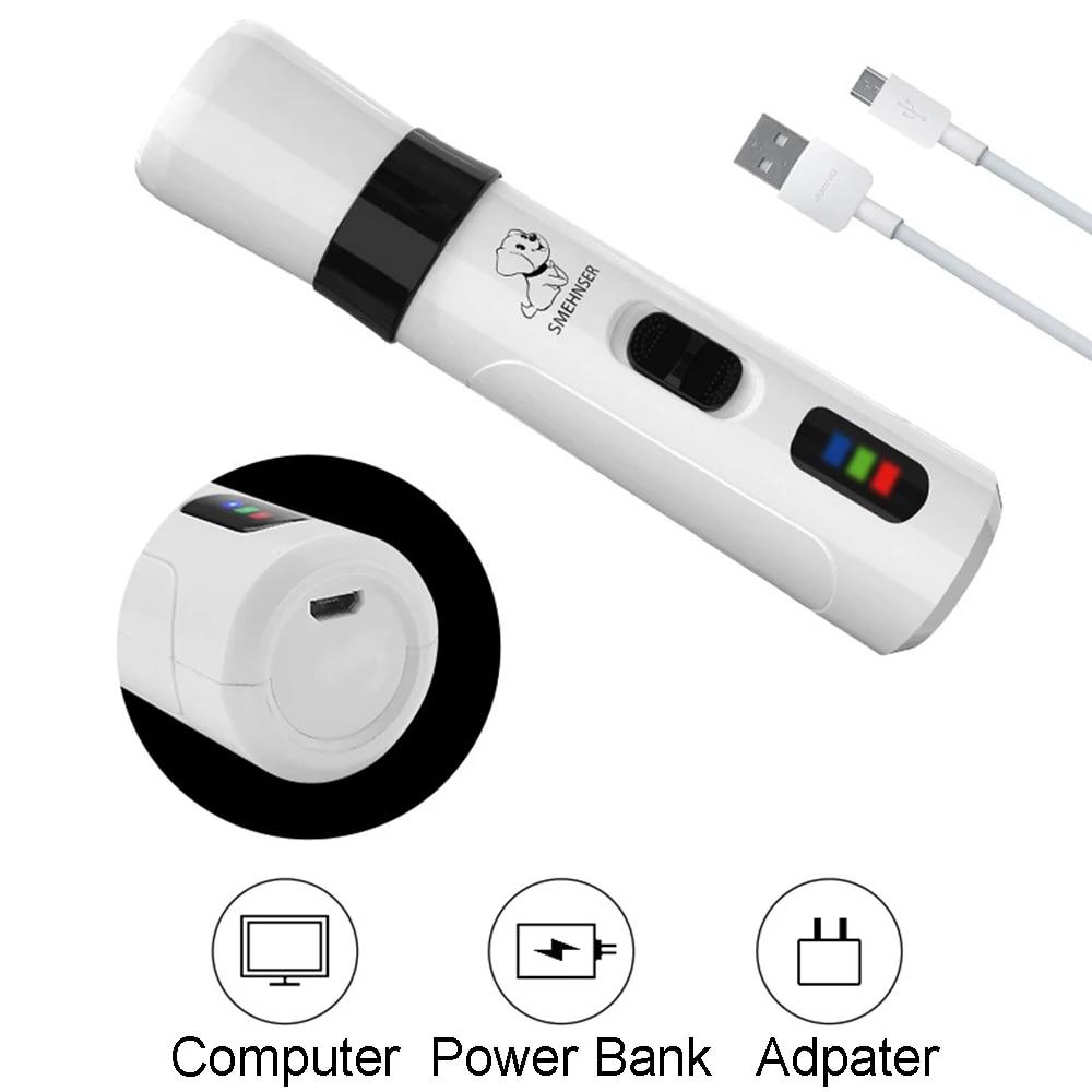 Dropshipping Pet Dog Cat Nail Clippers USB Charging Dog Nail Grinders Electric Dogs Cat Paws Nail Grooming Trimmer Tools