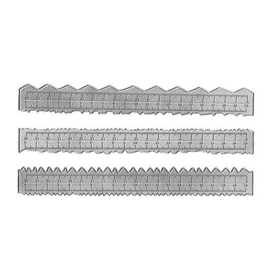 3 Pcs Set Irregular Edges Ruler Carbon Steel Paper Tearing Ruler for Card Making Scrapbooking