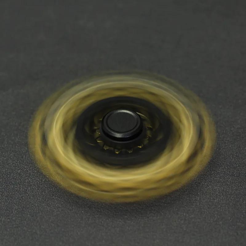 New Premium Mechanical Gear Linkage Metal Fidget Spinner Copper Edc Anti Stress Sensory Finger Gyro Toys For Adults Gifts