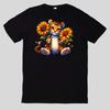 Sunflower Cute Animal Cotton T-Shirt Fun Fun Sayings Funny Cartoon-